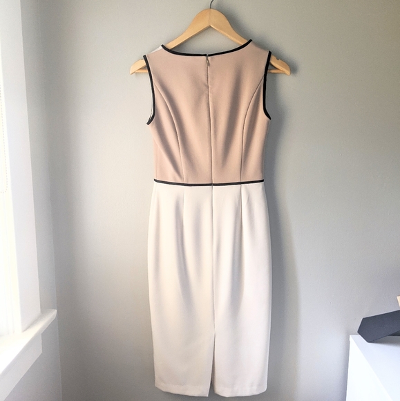 WHBM Beige Color Block Dress - Picture 2 of 2